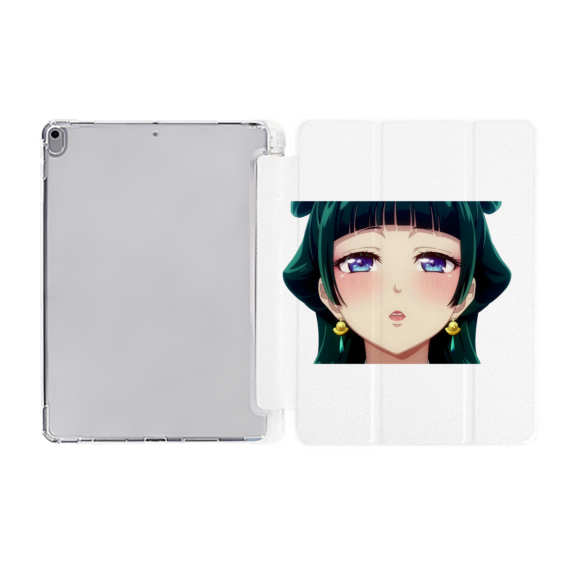 （画像用） 薬屋のひとりごと The Apothecary Diaries IPad ケース ペン収納付き 三つ折りスタンド PUレザー×シリコン 対応機種9.5/10.5/10.9インチ
